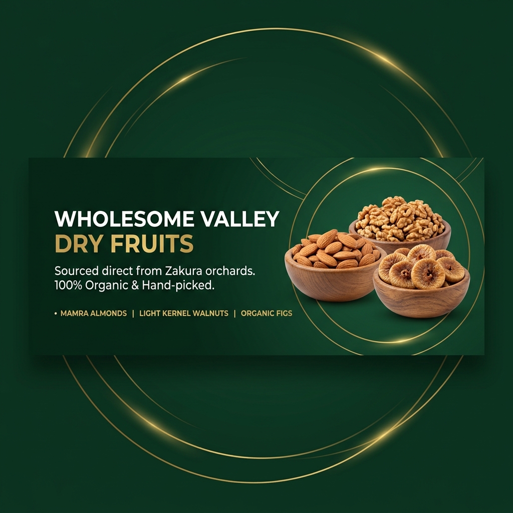 Premium Kashmiri Dry Fruits - Sourced direct from Zakura orchards. 100% Organic & Hand-picked.